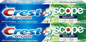 Complete Whitening Plus Scope Outlast Ultra Toothpaste 6.5 oz (184g) - Pack of 2 Complete Whitening Plus Scope Outlast Ultra Toothpaste 6.5 oz (184g) - Pack of 2