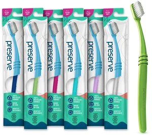 Adult Toothbrushes, Ultra Soft Bristle/Recycled, Travel Pouch 6ct | Made in the USA; BPA-Free; Recycled #5 Plastic Handle; Colors Vary; Gentle Effective Cleaning for Teeth & Gums Adult Toothbrushes, Ultra Soft Bristle/Recycled, Travel Pouch 6ct | Made in the USA; BPA-Free; Recycled #5 Plastic Handle; Colors Vary; Gentle Effective Cleaning for Teeth & Gums