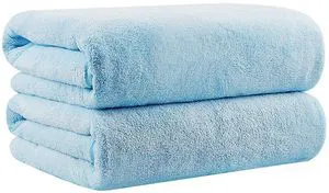 Bath Towels, Soft Feel Bath Towel, 2 Pack (27'' x 54'') | Highly Absorbent, Quick Drying Microfiber Towels for Body, Sport, Yoga, SPA, Fitness, Bathroom - Blue Bath Towels, Soft Feel Bath Towel, 2 Pack (27'' x 54'') | Highly Absorbent, Quick Drying Microfiber Towels for Body, Sport, Yoga, SPA, Fitness, Bathroom - Blue