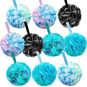 10 Pcs Shower Loofahs,Bath Shower Loofah Sponge,Exfoliating Shower Pouf Balls for Women,Men,Body Wash Bathroom,Exfoliate with Beauty Bathing Accessories 10 Pcs Shower Loofahs,Bath Shower Loofah Sponge,Exfoliating Shower Pouf Balls for Women,Men,Body Wash Bathroom,Exfoliate with Beauty Bathing Accessories