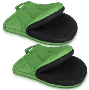 1 Pair Short Oven Mitts - Silicone Kitchen Oven Gloves High Heat Resistant 500, Mini Oven Mits with Non-Slip Grip Surfaces and Hanging Loop for BBQ, Baking, Cooking and Grilling (Green) 1 Pair Short Oven Mitts - Silicone Kitchen Oven Gloves High Heat Resistant 500, Mini Oven Mits with Non-Slip Grip Surfaces and Hanging Loop for BBQ, Baking, Cooking and Grilling (Green)