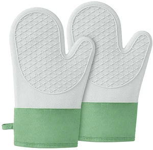 Silicone Oven MittsHeat Resistant up to 500°F, Oven Gloves with Soft Lining, Non-Slip Kitchen Essentials, Kitchen Gadgets, Apartment Essentials, Great Gift for Cooking (Grey&green-1pair) Silicone Oven MittsHeat Resistant up to 500°F, Oven Gloves with Soft Lining, Non-Slip Kitchen Essentials, Kitchen Gadgets, Apartment Essentials, Great Gift for Cooking (Grey&green-1pair)