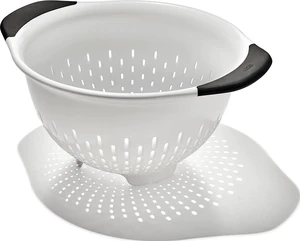 Good Grips Plastic Strainer - 3 Qt Capacity, White | For Pasta And Vegetables, Colander, Non-Slip Feet, Soft Handles, Dishwasher Safe, Stable Draining Good Grips Plastic Strainer - 3 Qt Capacity, White | For Pasta And Vegetables, Colander, Non-Slip Feet, Soft Handles, Dishwasher Safe, Stable Draining