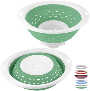 Collapsible Colander and Strainer, 5 Quart(1.25 gal) BPA Free & Dishwasher-safe Silicone Foldable Strainer, Heavey Duty Kitchen Drainer Basket for Pasta, Veggies and Fruits Collapsible Colander and Strainer, 5 Quart(1.25 gal) BPA Free & Dishwasher-safe Silicone Foldable Strainer, Heavey Duty Kitchen Drainer Basket for Pasta, Veggies and Fruits