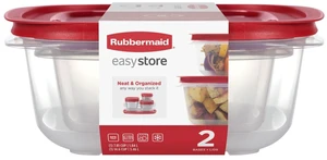 7.81- and 14.66-Cup EasyStore Square Containers, 2 Pack, Food Storage Containers, Food Storage Containers with Lids 7.81- and 14.66-Cup EasyStore Square Containers, 2 Pack, Food Storage Containers, Food Storage Containers with Lids