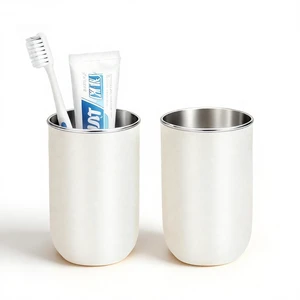 Unbreakable Stainless Steel Toothbrush Holder Tumbler Cup for Bathroom 13oz | Reusable Kids Bathroom Tumbler Cup & Tooth Brush Holder, Countertop Toothpaste Organizer Storage Set, White 2 Pack Unbreakable Stainless Steel Toothbrush Holder Tumbler Cup for Bathroom 13oz | Reusable Kids Bathroom Tumbler Cup & Tooth Brush Holder, Countertop Toothpaste Organizer Storage Set, White 2 Pack