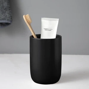 Matte Black Toothbrush Holders for Bathrooms - 1 Cups Ceramic Toothbrush Toothpaste Holders, Black Bathroom Tumbler Cup Reusable Toothbrush Cup Black Mouthwash Cup, Bathroom Counter Organizer Matte Black Toothbrush Holders for Bathrooms - 1 Cups Ceramic Toothbrush Toothpaste Holders, Black Bathroom Tumbler Cup Reusable Toothbrush Cup Black Mouthwash Cup, Bathroom Counter Organizer