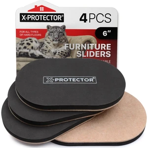 Felt Furniture Sliders Hardwood Floors - 4 PCS 6" x 3 1/2" | Premium Furniture Movers for Hard Floors - Heavy Duty Felt Sliders Hard Surfaces Move Your Furniture Easily & Safely! Felt Furniture Sliders Hardwood Floors - 4 PCS 6" x 3 1/2" | Premium Furniture Movers for Hard Floors - Heavy Duty Felt Sliders Hard Surfaces Move Your Furniture Easily & Safely!