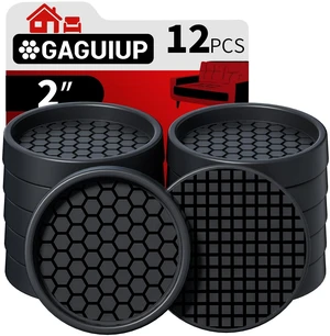 Non Slip Furniture Pads for Hardwood Floors - 12PCS 2" Caster Cups, Round | Furniture Stoppers to Prevent Sliding, Anti Slip Furniture Coasters Cup, Floor Protectors Non Slip Furniture Pads for Hardwood Floors - 12PCS 2" Caster Cups, Round | Furniture Stoppers to Prevent Sliding, Anti Slip Furniture Coasters Cup, Floor Protectors