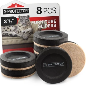 Felt Furniture Sliders for Hardwood Floors 8 PCS 3 ½ | Unique Design Furniture Slider - Heavy-Duty Furniture Movers for Hard Surfaces - Felt Sliders - Move Your Furniture Easily! Felt Furniture Sliders for Hardwood Floors 8 PCS 3 ½ | Unique Design Furniture Slider - Heavy-Duty Furniture Movers for Hard Surfaces - Felt Sliders - Move Your Furniture Easily!