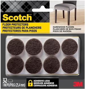 Felt Pads, 32 Pads, Circle, Brown, 1 in x 1 in | Protecting Hardwood Floors, Easy-to-apply, Self-Stick design, Reliable protection from nicks, dents and scratches (SP822-NA) Felt Pads, 32 Pads, Circle, Brown, 1 in x 1 in | Protecting Hardwood Floors, Easy-to-apply, Self-Stick design, Reliable protection from nicks, dents and scratches (SP822-NA)