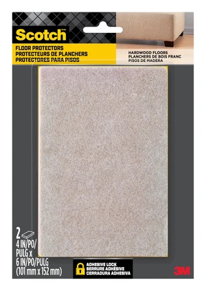 Felt Pads, 2 Pads, Rectangular, Beige, 4 in x 6 in | Protecting Hardwood Floors, Easy-to-apply, Self-Stick design, Reliable protection from nicks, dents and scratches (SP800-NA) Felt Pads, 2 Pads, Rectangular, Beige, 4 in x 6 in | Protecting Hardwood Floors, Easy-to-apply, Self-Stick design, Reliable protection from nicks, dents and scratches (SP800-NA)