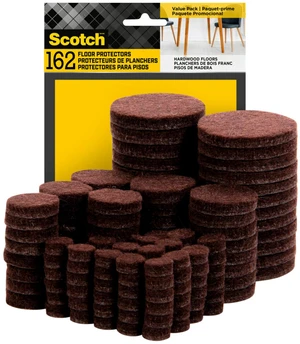Felt Pads 162 PCS Brown, Felt Furniture Pads for Protecting Hardwood Floors, Round, Assorted Sizes Value Pack, Self-Stick design, Protecting from nicks, dents and scratches (SP847-NA) Felt Pads 162 PCS Brown, Felt Furniture Pads for Protecting Hardwood Floors, Round, Assorted Sizes Value Pack, Self-Stick design, Protecting from nicks, dents and scratches (SP847-NA)