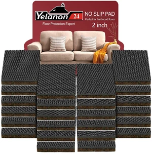 Non Slip Furniture Pads for Hardwood Floors 24 Pcs 2" Square | Furniture Grippers and Couch Stoppers to Prevent Sliding. Anti Slip Rubber Feet. Floor Protectors for Furniture, Bed, Chair. Non Slip Furniture Pads for Hardwood Floors 24 Pcs 2" Square | Furniture Grippers and Couch Stoppers to Prevent Sliding. Anti Slip Rubber Feet. Floor Protectors for Furniture, Bed, Chair.