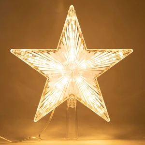 Christmas Tree Topper Star Warm White Light Christmas Tree Decor for Christmas Holiday Home Fit for General Size Xmas Tree, 8.7 Inch Christmas Tree Topper Star Warm White Light Christmas Tree Decor for Christmas Holiday Home Fit for General Size Xmas Tree, 8.7 Inch