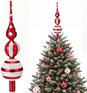 13" Vintage Glass Christmas Tree Topper, Mercury Glass Finial | Vintage Red Tartan Plaid Tree Topper, Mercury Glass Finial for Rustic Christmas Trees, Farmhouse Home Decor, Holiday Parties 13" Vintage Glass Christmas Tree Topper, Mercury Glass Finial | Vintage Red Tartan Plaid Tree Topper, Mercury Glass Finial for Rustic Christmas Trees, Farmhouse Home Decor, Holiday Parties