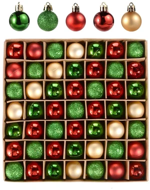 49 Pieces Mini Christmas Ornaments for Mini Tree - 3cm/1.18" Shatterproof Small Hanging Balls in Red, Green, Gold 49 Pieces Mini Christmas Ornaments for Mini Tree - 3cm/1.18" Shatterproof Small Hanging Balls in Red, Green, Gold