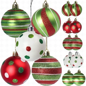 12 Pcs 2.4 Inch Christmas Ball Ornaments for Tree,Red and Green Glittering Hanging Bulbs Pendants for Christmas Tree Decorations 12 Pcs 2.4 Inch Christmas Ball Ornaments for Tree,Red and Green Glittering Hanging Bulbs Pendants for Christmas Tree Decorations