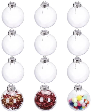 12 Pack Clear Plastic Fillable Ornament Ball 2.36''/60mm for Christmas,Holiday, Wedding,Party,Home Decor 12 Pack Clear Plastic Fillable Ornament Ball 2.36''/60mm for Christmas,Holiday, Wedding,Party,Home Decor