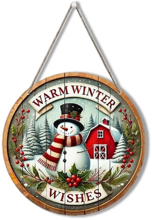Christmas Wreath 12Inch Winter Door Sign Snowman Snowflake Wooden Hanging Wreath Welcome Sign Home Porch Farmhouse Decor Christmas Wreath 12Inch Winter Door Sign Snowman Snowflake Wooden Hanging Wreath Welcome Sign Home Porch Farmhouse Decor