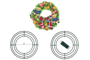 8 Inch Christmas Green Wire Wreath Frame,2 Pack Metal Front Door Wreath Round Form Iron Ring for Christmas, New Year Decors, Crafts, DIY, Holidays, Events 8 Inch Christmas Green Wire Wreath Frame,2 Pack Metal Front Door Wreath Round Form Iron Ring for Christmas, New Year Decors, Crafts, DIY, Holidays, Events