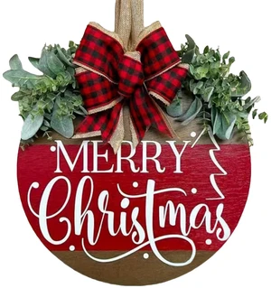 Merry Christmas Wreath Hanging Sign for Front Door, Wooden Welcome Wreaths Sign with Bow for Holiday Rustic Farmhouse Outdoor Wall Window Decor (Merry Christmas) Merry Christmas Wreath Hanging Sign for Front Door, Wooden Welcome Wreaths Sign with Bow for Holiday Rustic Farmhouse Outdoor Wall Window Decor (Merry Christmas)