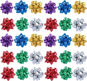 50 Pcs Colorful 1 Inch Gift Bows Mini Christmas Bows Metallic Star Bows Party Gifts Wrapping Bows Adhesive Holiday Presents Bows for Valentine's Day, Gift Wrapping Supplies 50 Pcs Colorful 1 Inch Gift Bows Mini Christmas Bows Metallic Star Bows Party Gifts Wrapping Bows Adhesive Holiday Presents Bows for Valentine's Day, Gift Wrapping Supplies