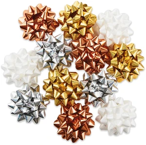 Metallic Gift Bows, 12-Pack (Gold, Silver, Bronze, White) Metallic Gift Bows, 12-Pack (Gold, Silver, Bronze, White)