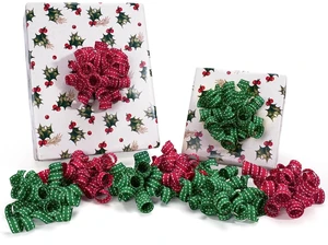 Red and Green Curly Gift Bows, Self Adhesive for Gift Wrapping | Curly Bows for Gift Wrapping, Xmas Presents, Candy Bags, Party Favors, Decorations - 8 Count Red and Green Curly Gift Bows, Self Adhesive for Gift Wrapping | Curly Bows for Gift Wrapping, Xmas Presents, Candy Bags, Party Favors, Decorations - 8 Count