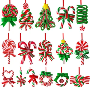 16Pcs Christmas Lollipop Ornaments, Candy Christmas Tree Decorations | Colorful Mini Candy Cane Hanging Ornaments, Polymer Clay Peppermint Pendants, for Xmas Tree Party Home Decorations 16Pcs Christmas Lollipop Ornaments, Candy Christmas Tree Decorations | Colorful Mini Candy Cane Hanging Ornaments, Polymer Clay Peppermint Pendants, for Xmas Tree Party Home Decorations