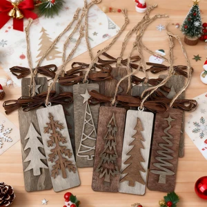 12Pcs Rustic Wooden Christmas Tree Ornaments Hanging Decor | Wooden Ornaments Farmhouse Hanging Xmas Winter Holiday Pendant for Wreath Party Home Decoration 5.1 x 1.6 x 0.4 in 12Pcs Rustic Wooden Christmas Tree Ornaments Hanging Decor | Wooden Ornaments Farmhouse Hanging Xmas Winter Holiday Pendant for Wreath Party Home Decoration 5.1 x 1.6 x 0.4 in