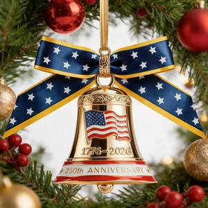 250 Anniversary USA Ornament for Fourth of July Decorations, 3D Metal 1776-2026 Liberty Bell Patriotic Ornaments Independence Day Decorations, 4th of July Gifts for Men Women 250 Anniversary USA Ornament for Fourth of July Decorations, 3D Metal 1776-2026 Liberty Bell Patriotic Ornaments Independence Day Decorations, 4th of July Gifts for Men Women