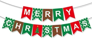 Merry Christmas Banner Decorations Red Green Xmas Paper Banner Sign Home Office Decor Banners Merry Christmas Party Decoration for Xmas Holiday Fireplace Wall Window Indoor Decor Merry Christmas Banner Decorations Red Green Xmas Paper Banner Sign Home Office Decor Banners Merry Christmas Party Decoration for Xmas Holiday Fireplace Wall Window Indoor Decor