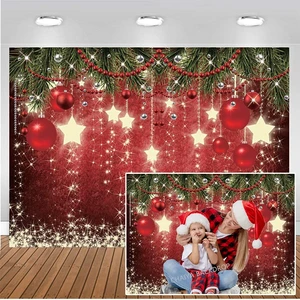7x5ft Christmas Backdrop Red Ball Xmas Merry Party Decorations for Family Holiday New Year Backdrop for Christmas Party Decoration Banner Photo Shoot 7x5ft Christmas Backdrop Red Ball Xmas Merry Party Decorations for Family Holiday New Year Backdrop for Christmas Party Decoration Banner Photo Shoot
