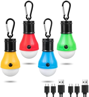 Led Camping Lantern USB Rechargeable,Outdoor Tent Lights | Camping Hanging,with Clip Hook Camping Flashlight (4 Packs Colored) Led Camping Lantern USB Rechargeable,Outdoor Tent Lights | Camping Hanging,with Clip Hook Camping Flashlight (4 Packs Colored)