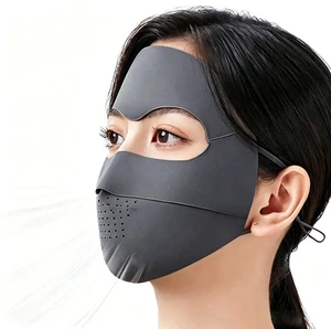 Full Face Sun Protection Mask, Breathable UV Cover, Unisex (Dark gray) | Reusable Full Face Sun Protection Mask, Breathable UV Cover, Unisex (Dark gray) | Reusable