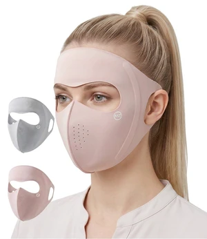 UV Protection Face Mask, UPF50+, 99% UV Block, Full Face Cover, Elastic Ear Hook, Gray, Fits All Face Types (PK/GY) UV Protection Face Mask, UPF50+, 99% UV Block, Full Face Cover, Elastic Ear Hook, Gray, Fits All Face Types (PK/GY)