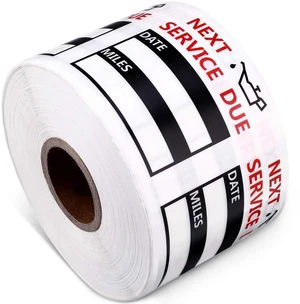 600 Pcs Oil Change Stickers Next Service Due Windshield Labels, Black | 600 per Roll for Auto Shops, 2x2 Inch with Date Mileage Fields, Reminder Labels, Service Tracking Decals 600 Pcs Oil Change Stickers Next Service Due Windshield Labels, Black | 600 per Roll for Auto Shops, 2x2 Inch with Date Mileage Fields, Reminder Labels, Service Tracking Decals