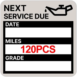 Oil Change Sticker Static Cling, Clear Stickers 120 Pcs 2x 2 Next Service Due Sticker for Windshield, Easy to Peel with No Residue for Car Auto Vehicle Window (Grey) Oil Change Sticker Static Cling, Clear Stickers 120 Pcs 2x 2 Next Service Due Sticker for Windshield, Easy to Peel with No Residue for Car Auto Vehicle Window (Grey)