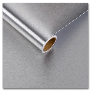 Thick Stainless Steel Contact Paper for Kitchen Appliances Brushed Metallic Silver Wallpaper Peel and Stick Heat Resistant Self Adhesive Vinyl Wrap for Fridge Dishwasher Oven Covers 12"x80" Thick Stainless Steel Contact Paper for Kitchen Appliances Brushed Metallic Silver Wallpaper Peel and Stick Heat Resistant Self Adhesive Vinyl Wrap for Fridge Dishwasher Oven Covers 12"x80"