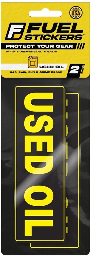 Waste Oil Sticker for Storage Tanks and Drums, Canisters, and More - Weather Proof, Extreme Labels by Fuel Stickers 2 Labels Waste Oil Sticker for Storage Tanks and Drums, Canisters, and More - Weather Proof, Extreme Labels by Fuel Stickers 2 Labels