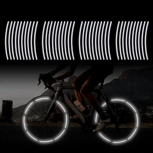 40pcs Reflective Wheel Rim Stripe Decals for Bicycle, Car, Cycling, Bike, Motorcycle - Night Safety Decoration Stripe Universal Rim Reflective Stickers (White) 40pcs Reflective Wheel Rim Stripe Decals for Bicycle, Car, Cycling, Bike, Motorcycle - Night Safety Decoration Stripe Universal Rim Reflective Stickers (White)