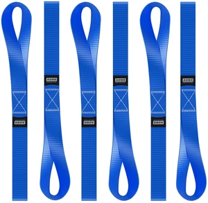 Soft Loop Tie Down Straps - 1,500 Load Capacity & 4,500 Lbs Breaking Strength - 6 Pack - Loops for Securing ATV, UTV, Motorcycles, Scooters, Dirt Bikes, Lawn & Garden Equipment Soft Loop Tie Down Straps - 1,500 Load Capacity & 4,500 Lbs Breaking Strength - 6 Pack - Loops for Securing ATV, UTV, Motorcycles, Scooters, Dirt Bikes, Lawn & Garden Equipment
