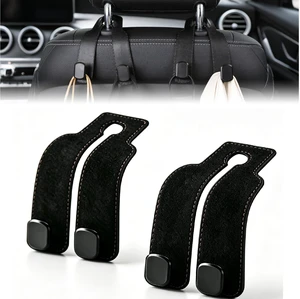 Car Seat Headrest Hooks for Purses and Bags, 4-Pack Heavy Duty Car Seat Hooks with Anti-Slip Pad, Universal Car Backseat Organizer Hanger Accessories for Grocery Bags (Black) Car Seat Headrest Hooks for Purses and Bags, 4-Pack Heavy Duty Car Seat Hooks with Anti-Slip Pad, Universal Car Backseat Organizer Hanger Accessories for Grocery Bags (Black)