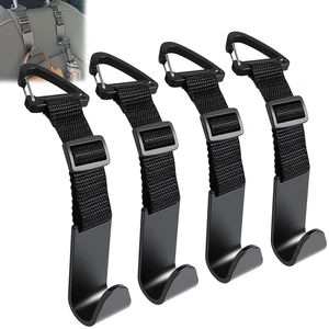4 Pack Anti-drop Headrest Hooks Adjustable Car Seat Organizer | Universal Fit with Clip, Hanger for Backpack Umbrella Water Bottle Coat Purses Handbags Groceries, 40lb Heavy Duty, Black 4 Pack Anti-drop Headrest Hooks Adjustable Car Seat Organizer | Universal Fit with Clip, Hanger for Backpack Umbrella Water Bottle Coat Purses Handbags Groceries, 40lb Heavy Duty, Black