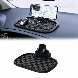 Multifunction Car Dashboard Anti-Slip Mat with 360° Rotating Adjustable Phone Holder, Multi Organizer Pad for Phones, Keys,Black Multifunction Car Dashboard Anti-Slip Mat with 360° Rotating Adjustable Phone Holder, Multi Organizer Pad for Phones, Keys,Black