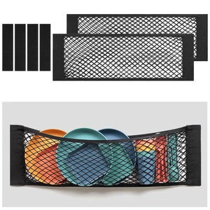 Mesh Storage Pocket Bag, 2PCS 9.8'' X 31.5'' High-Elastic Organizer | Stretchable Mesh | Adhesive & Hook Loop Mount | Large-Capacity Storage | Fits Car Trunk, RV & Home Organization Mesh Storage Pocket Bag, 2PCS 9.8'' X 31.5'' High-Elastic Organizer | Stretchable Mesh | Adhesive & Hook Loop Mount | Large-Capacity Storage | Fits Car Trunk, RV & Home Organization