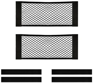 2PCS Car Cargo Net with Adhesive Tape,Storage Mesh Pocket(9.8×23.6in) 2PCS Car Cargo Net with Adhesive Tape,Storage Mesh Pocket(9.8×23.6in)