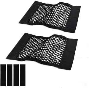 Universal Mesh Cargo Net for Car Trunk Storage,Elastic Small Automotive Cargo Net Pocket Wall Sticker Organizer Pouch Bag Storage for SUV,2 Pack with Tape Stickers Universal Mesh Cargo Net for Car Trunk Storage,Elastic Small Automotive Cargo Net Pocket Wall Sticker Organizer Pouch Bag Storage for SUV,2 Pack with Tape Stickers