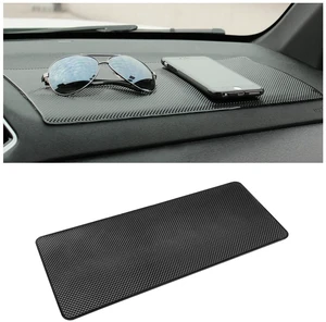 15.7x7.8 Inch Car Dashboard Anti Slip Sticky Pad, Black/Grid | Universal fit, flat dashboard use, PVC mat, washable gel grip, phone/key/glasses tray, no glue, car interior accessories 15.7x7.8 Inch Car Dashboard Anti Slip Sticky Pad, Black/Grid | Universal fit, flat dashboard use, PVC mat, washable gel grip, phone/key/glasses tray, no glue, car interior accessories